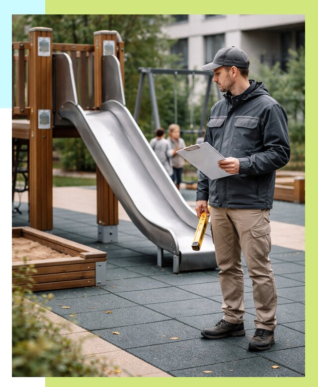 Сертификация детских площадок в Краснокаменске от 25553 р. | Алешин-Ксн