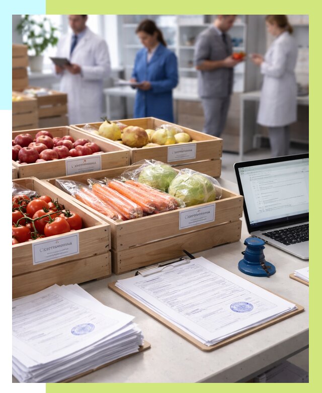 Сертификация овощей и фруктов в Краснокаменске от 8688 р. | Алешин-Ксн