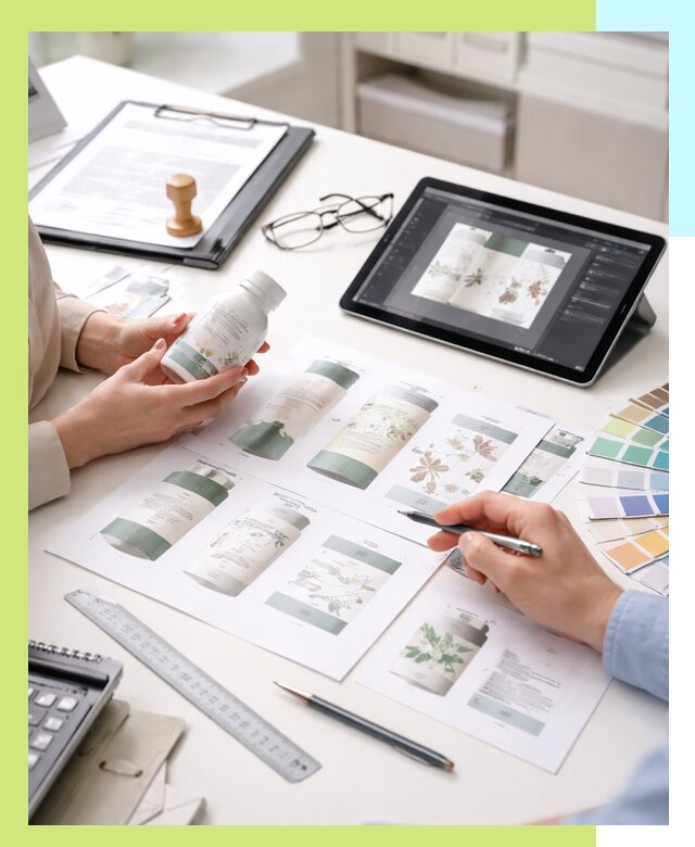 Профессиональная разработка дизайна и текста этикетки продукции в Краснокаменске